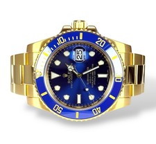 ROLEX Submariner - 116618LB - 2009 - Yellow Gold - Box and Papers - Blue