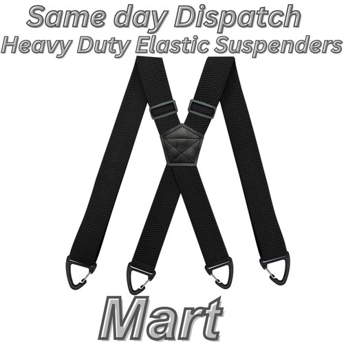 Heavy duty elastic suspenders - heavy,