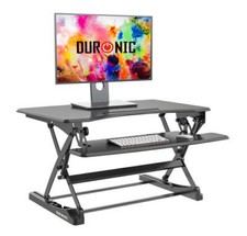 Duronic Sit-Stand Desk DM05D23 | Height Adjustable Office Workstation | 90x57cm 