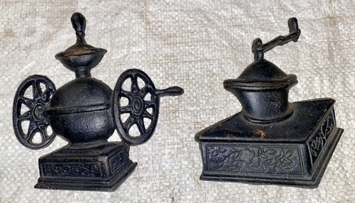 Pair black cast iron - pair,