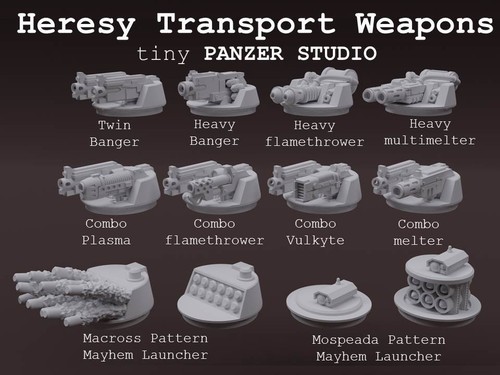 Transport weapon turrets