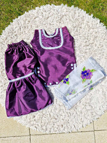 Girls purple salwar - purple,
