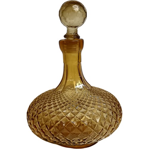 Italian glass decanter with - italian,