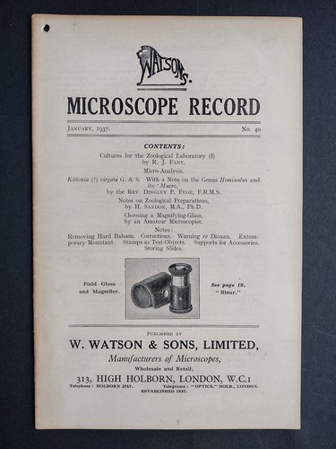 Watson microscope record - watson's,