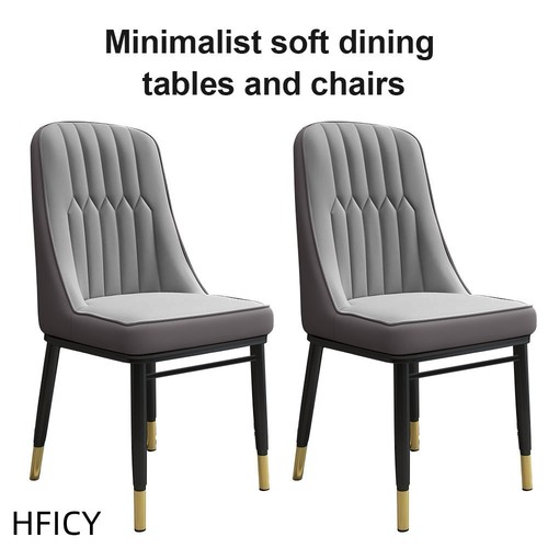 Faux leather dining chairs - 2-8,