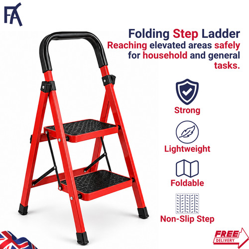 Folding step ladder steel - folding,