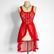 Vintage Red Lace Babydoll