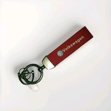 NEW GENUINE METAL SUEDE VW NEW LOGO DESIGN VOLKSWAGEN KEYRING CHROME 000087010BN