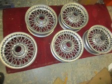 Rebuilt silver 4.5 J x 13 inch 60 spoke  wire wheels  Sprite Midget Alpine etc