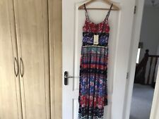 Yumi Blue And Red Floral Summer Maxi Dress Size 8 - Brand New With Tag