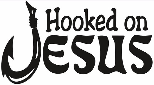Hooked jesus fishing wall - hooked, on