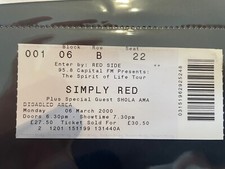 Simply Red Ticket 2000
