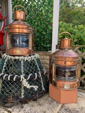 Vintage Ships Port & Starboard Lights. Navigation lamps. Yacht Marine Lanterns