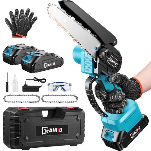 Cordless chainsaw blue with - chainsaw,