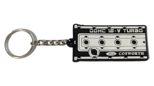Cosworth key ring white - cosworth, yb