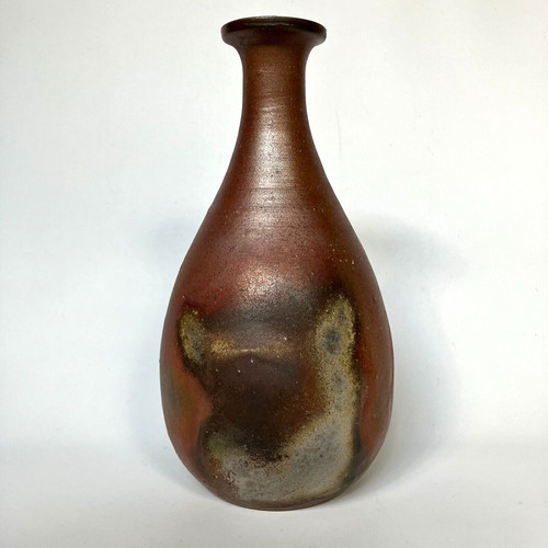 Bizen ware teardrop bud vase - bizen,