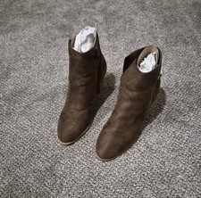 Brown Next Suade Heeled Boots