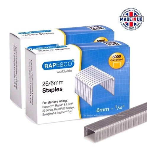 Staples box of 5000 - 26/6, mm