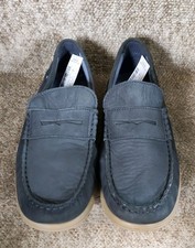Boys NEXT Navy Leather Suede