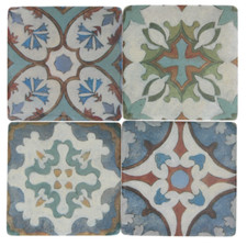Drinks Coaster Mosaic Rustic Vintage Mediterranean Style Drink Surface Protector