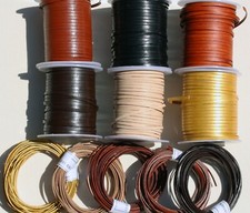 Flat leather strips 3mm - flat, &