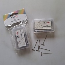 2 Boxes KnitPro T-Pins for Lace Blocking, Knitting, Approx 96