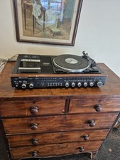 Period High Fidelity Music Centre Record Player Turntable Cassette Radio Shure