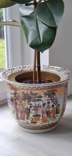 Vintage Large Japanese Geisha Plant Pot Planter