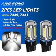 2x T20 7440 W21W LED White
