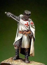 1/32 54mm Resin Model Kit Medieval Knight Templar XIII Cent Unpainted