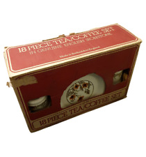 Vintage 18 Piece Tea Coffee Set Cups Saucers Plates Genuine English Ironstone