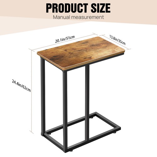 Narrow side table slim bedside - table,