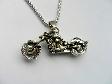 Stainless Steel Motorcycle / Motorbike  Rock / Punk Pendant  Rope Chain Necklace