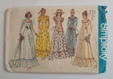 Vintage 1970s Maxi Wedding Bride Cottage Core Dress Sewing Pattern 12  B 34"