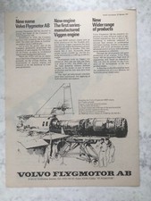 1971 Aircraft Advert VOLVO