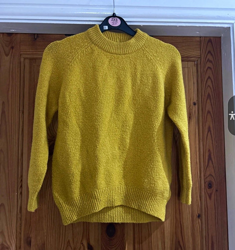 Girls yellow solid crew neck - girls,