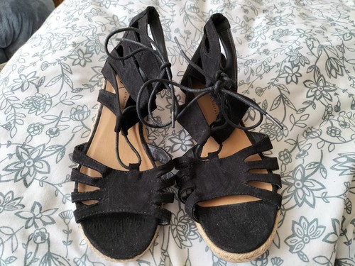 Womens size black gladiator - black,