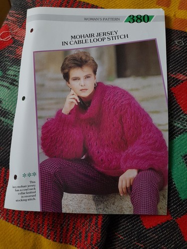 Womens knitting pattern - womens, mohair