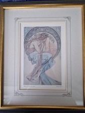 Framed Alphonse Mucha "Poetry" 1898 Art Nouveau – Manuscript Ltd England #1330