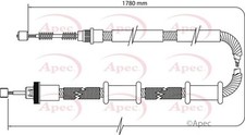 APEC Rear Right Brake Cable