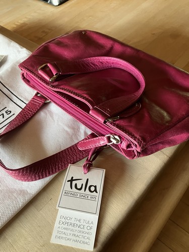 Tula leather handbag pink - tula,