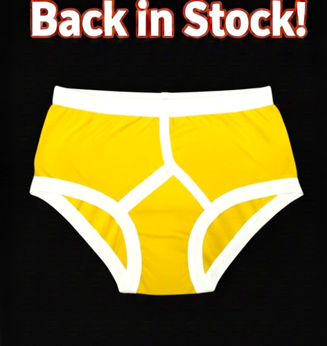 Men yellow front - y, briefs