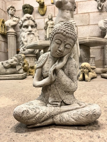 Buddha sitting hand cheek - sitting,