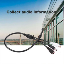 CCTV MIC MICROPHONE HIGH Gain Indoor Outdoor AUDIO MODULE RCA AUDIO JACK 2.1MM