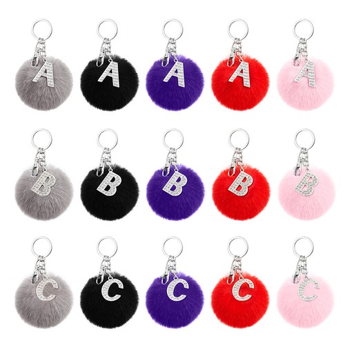 Pompom fluffy keyring - fluffy,