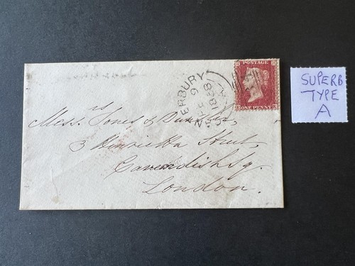 1858 penny red cover - qv,