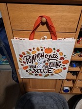 Peanuts SNOOPY Autumn / Fall Pumpkin Spice Shopping Bag Tote Bag NEW Snoopy
