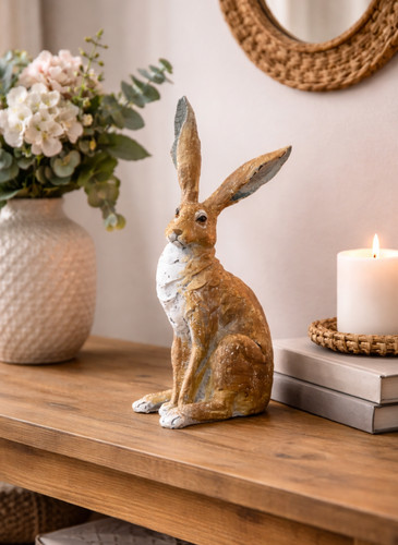 Decorative sitting hare - decorative,