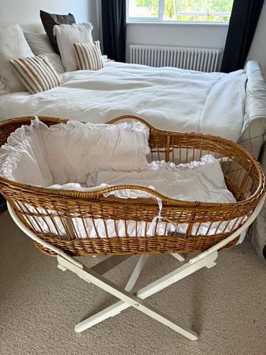 Wicker basket bassinet - wicker,