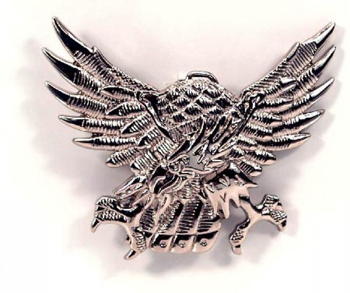 Buckle silver eagle flying - silver,